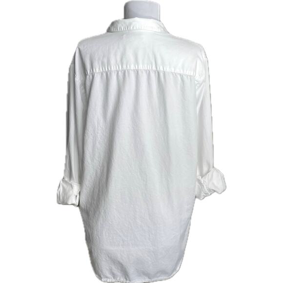MADEWELL Long Sleeve Button Up Boyshirt‎ SZ M Oversized Classic Basic Minimalist - Picture 4 of 9